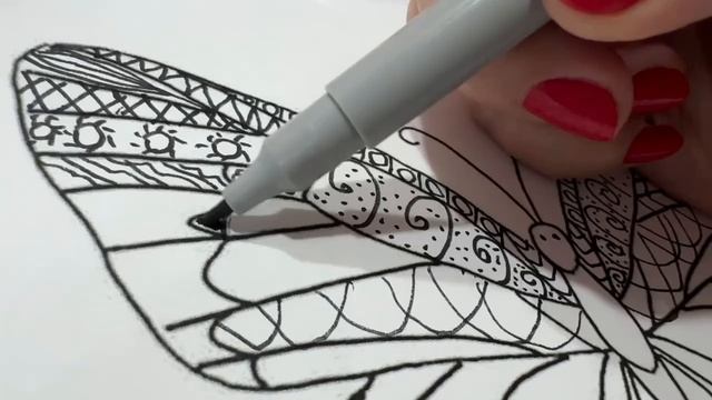👩🎨🎨✨Мастер-класс "Рисование бабочки в современной нетрадиционной технике Зендудлинг"🎨✨
