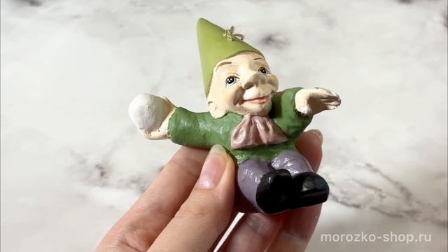 Ёлочная игрушка В ГОСТЯХ У ГНОМОВ - ЭРКИ, полистоун, 14 см, 2007695