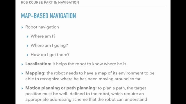 7.002 Map-based Navigation Overview