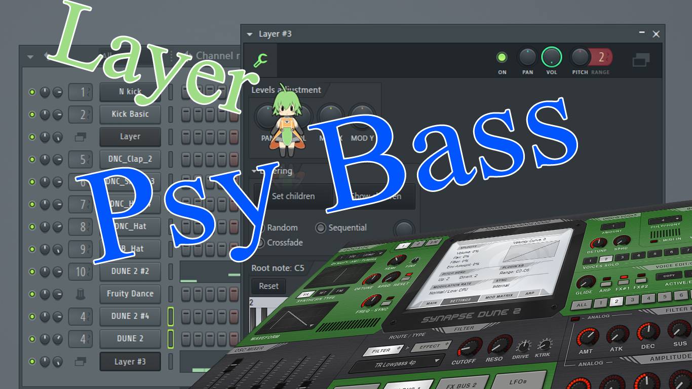 FL Layer Psy Bass 2х Dune 2