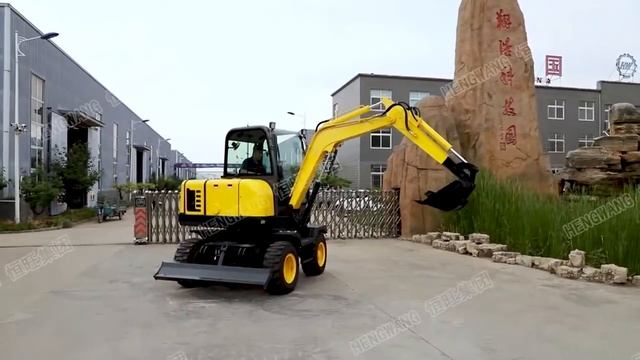 Hengwang manufacturer HW40L mini 4 tons wheels excavator