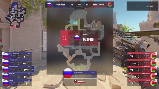 Момент с закрытого комментирования по CS2 [Belarus -vs- Russia] @kn1feTV