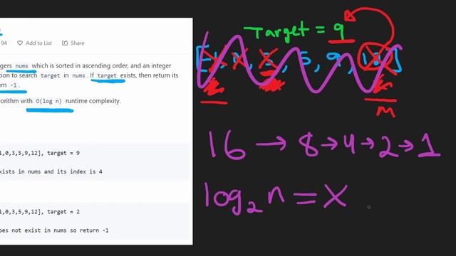 01 - Leetcode 704: Binary Search (RU)