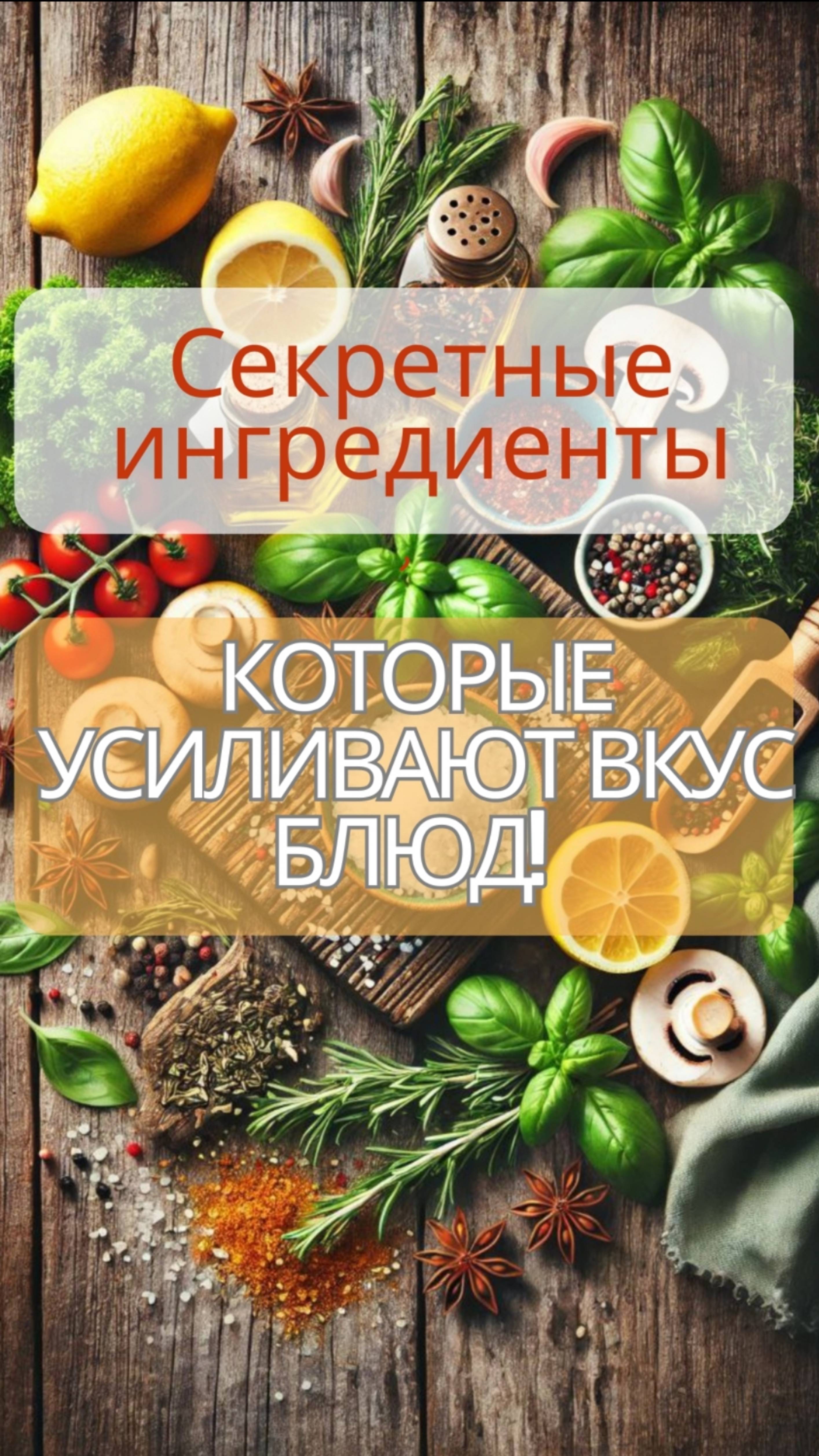 Секретные ингредиенты, которые усиливают вкус блюд!