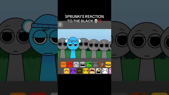 reaction sprunki to black horror