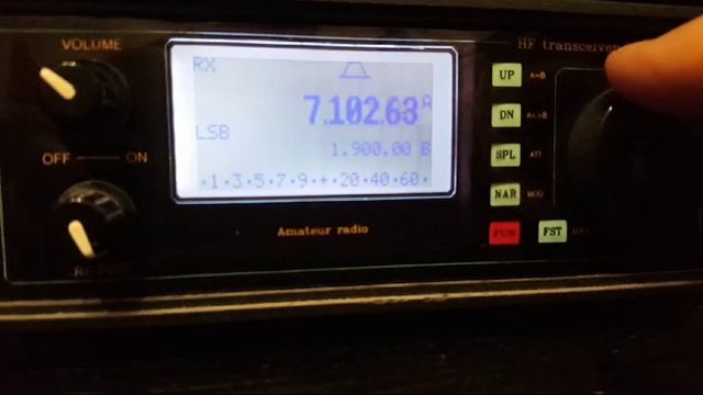 Трансивер SW-2011, Дублирование телеграфом текущей частоты.