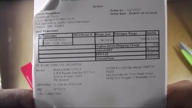 UNBOXING MICRO SD TRANSCEND CLASS 10 UHS 1 INDONESIA