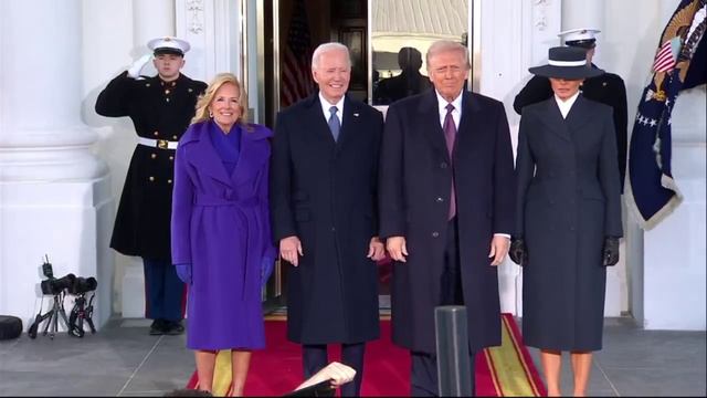 Трамп и его супруга Мелания прибыли в Белый дом в преддверии церемонии инаугурации.