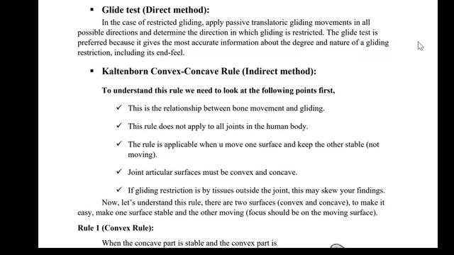 Ch#3 Translatoric Movements | Convex -Concave Rule | Keltenborn | A review book of Manual Therapy |