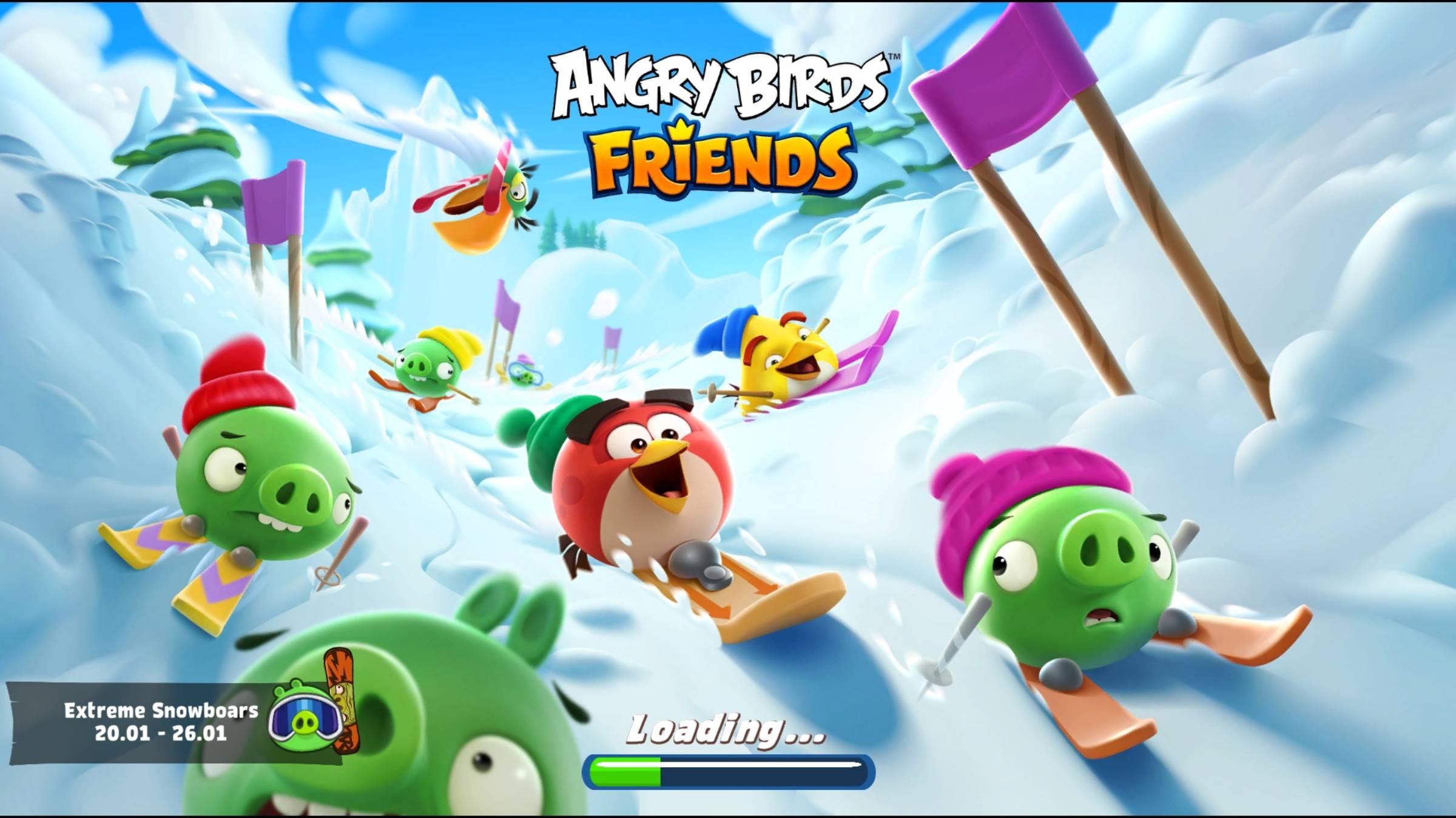 Angry Birds Friends. Extreme Snowboars 9. 3 звезды. Прохождение от SAFa.