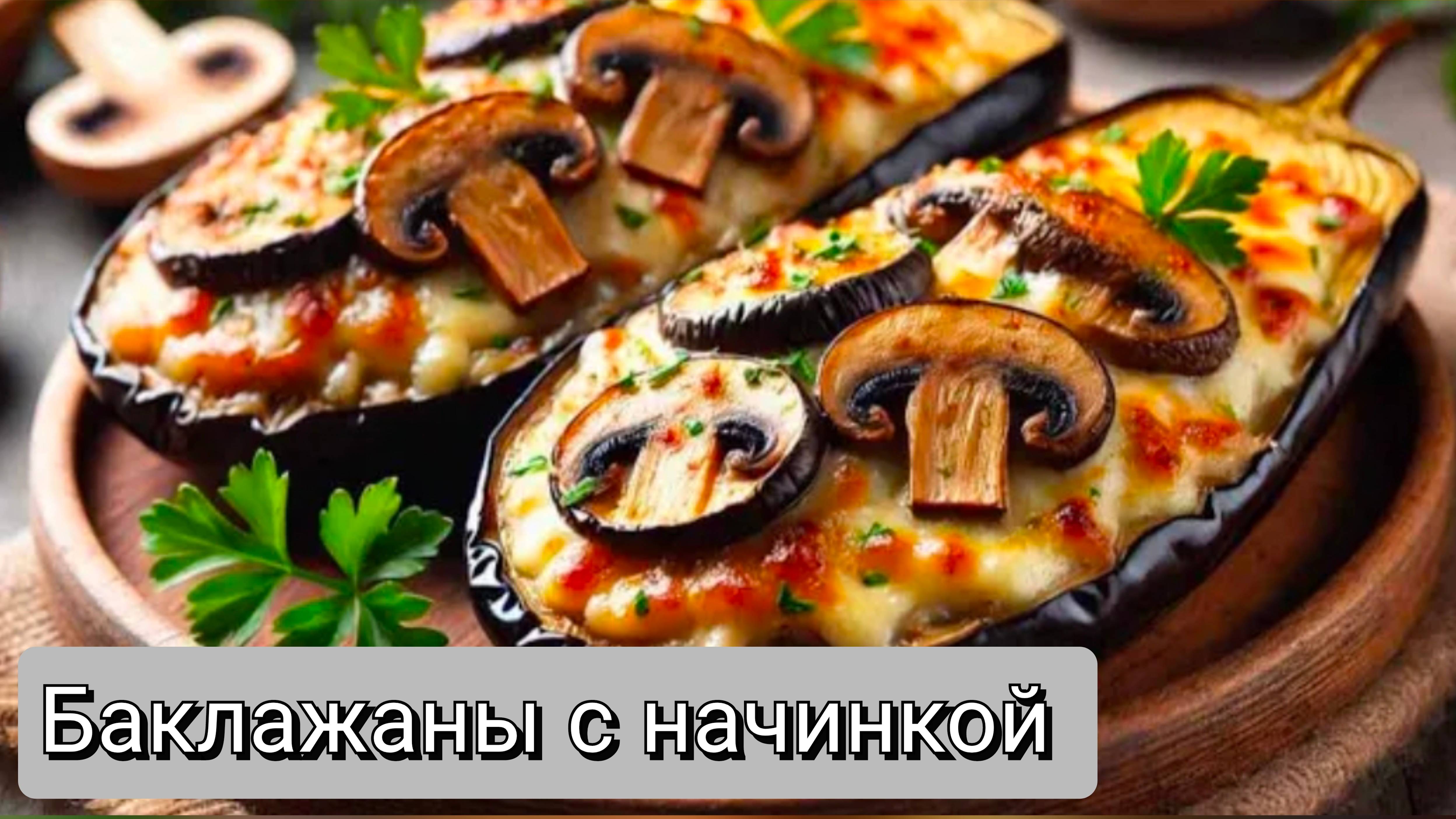 Баклажаны с начинкой из овощей. ПП ужин. Правильное питание. Вегетарианский вариант.