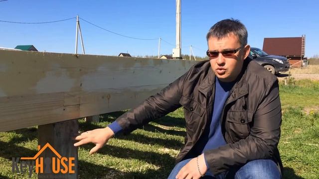 День 2. Обзор двойной обвязки и основания дома. Строительство каркасного дома 8 на 8.