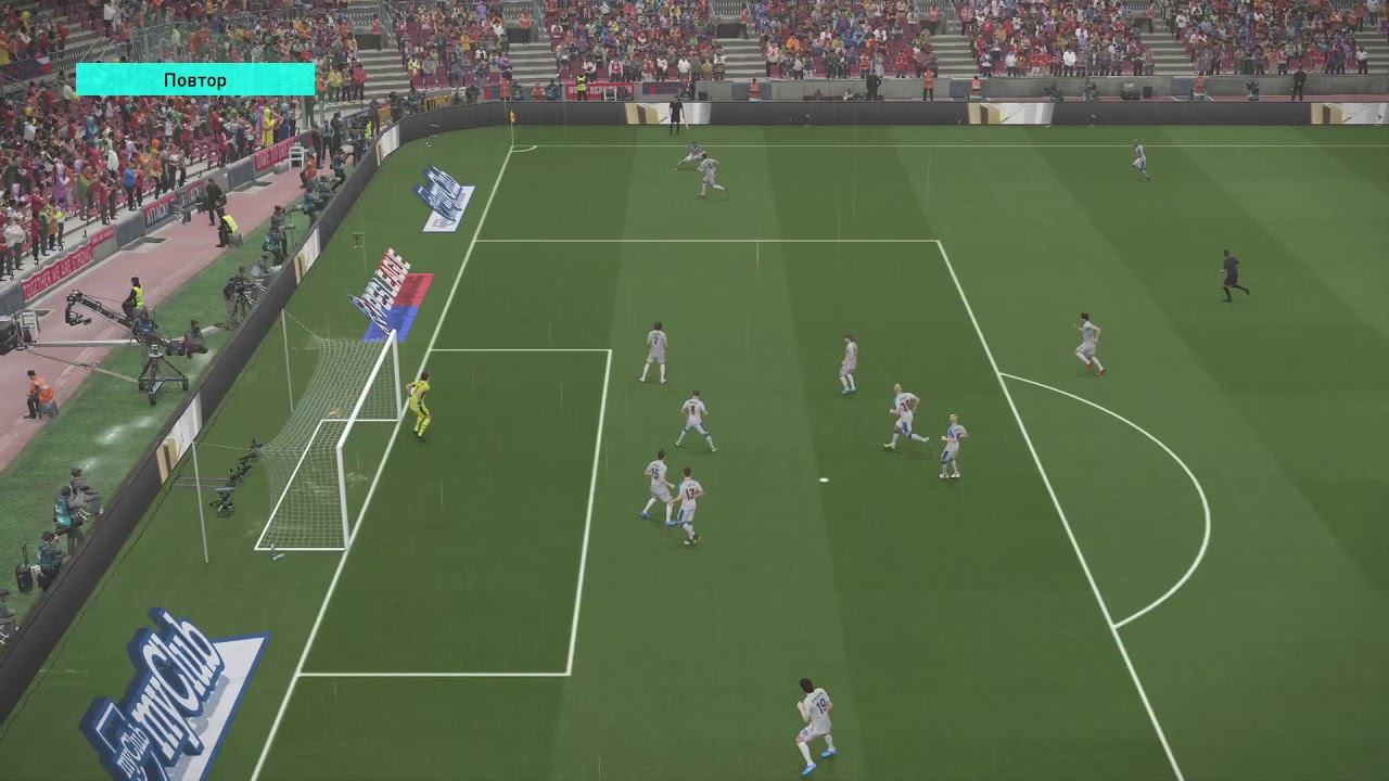 PRO EVOLUTION SOCCER 2018. С лёта. Чехия - Сербия. Второй ракурс