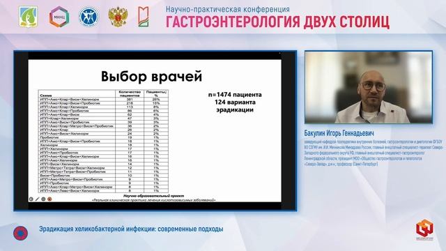 Бакулин Игорь Геннадьевич Эрадикация хеликобактерной инфекции