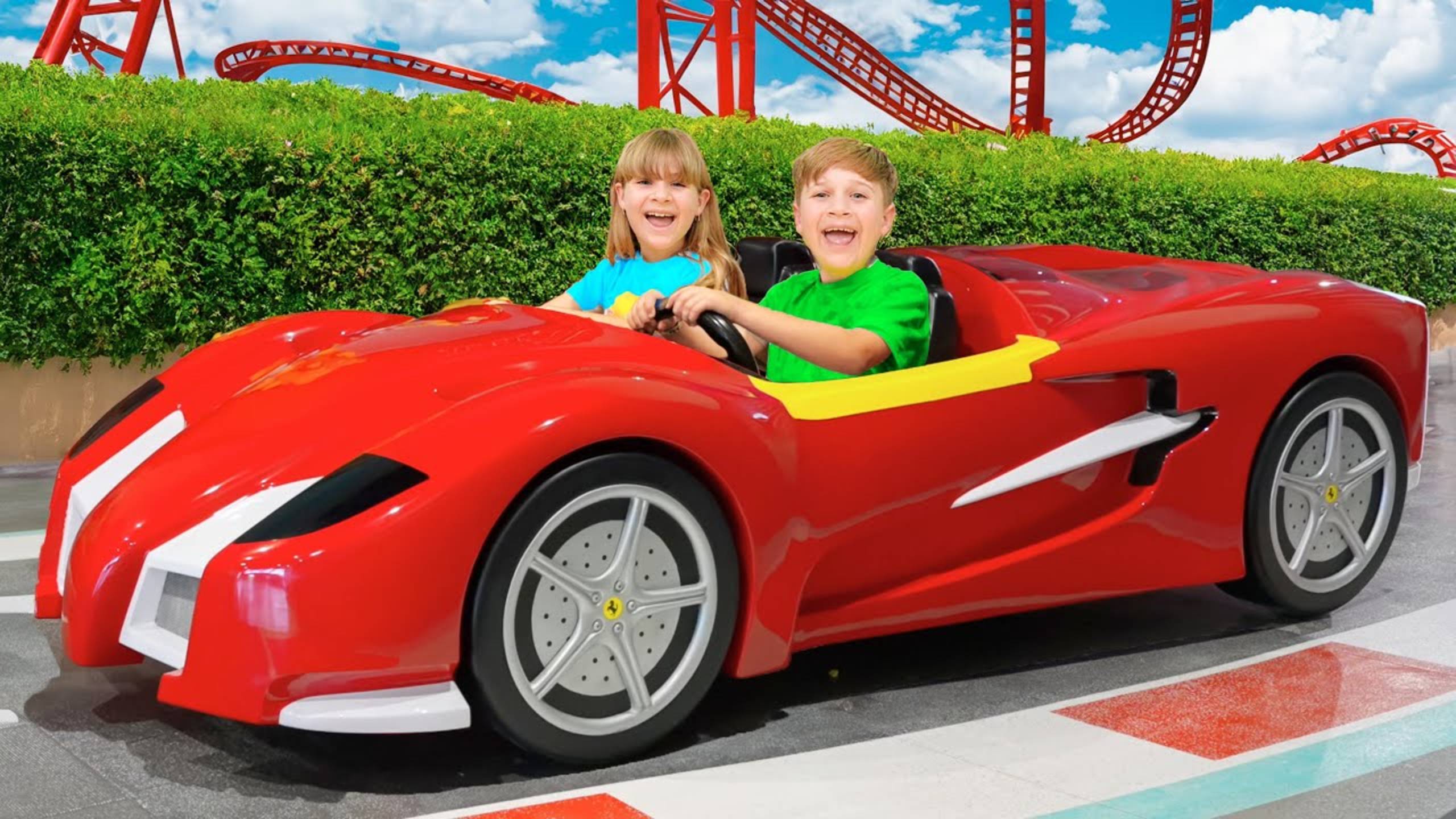 Диана и Рома посетили тематический парк Ferrari World