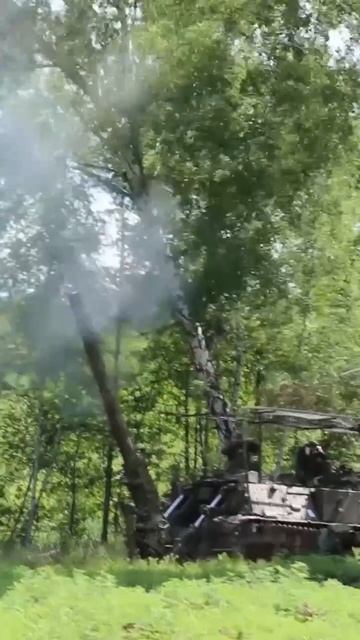 Работа из тяжёлого миномёта Тюльпан