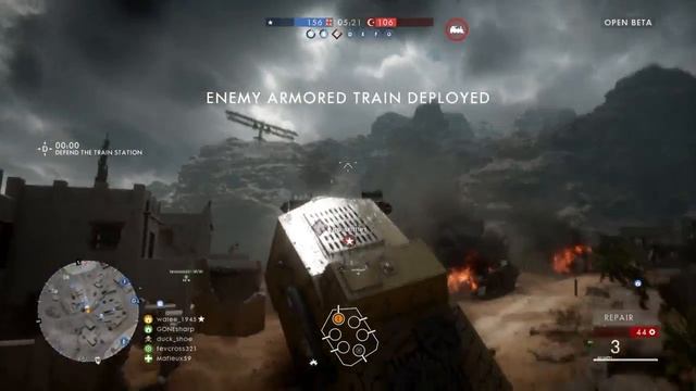 CRAZY TANK ON TANK ACTION in BATTLEFIELD 1