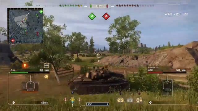 T-55A World of Tanks Console Modern Tanks Replay 3 Kills 3,859 Damage 750 Assisted