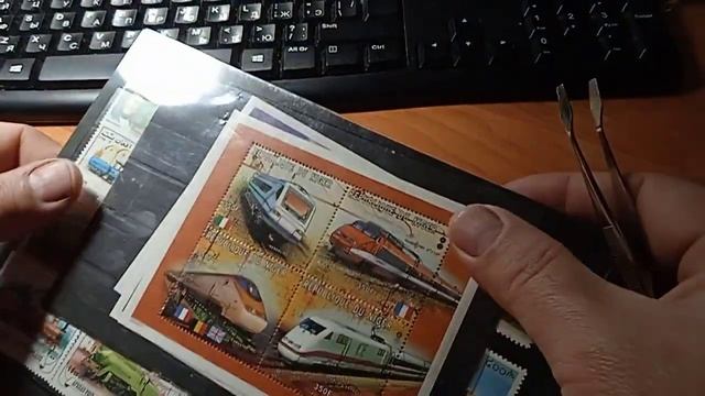 Открытки с Рейна марки с жд транспортом филателия марки хобби stamp philately hobby