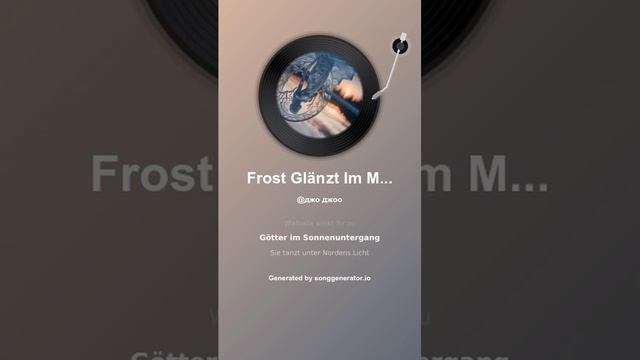 In words The Neptunov - Frost Glänzt Im Morgentau