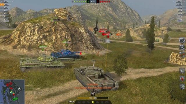World Of Tanks Blitz Chieftain Mk.6 7K Damage On Mines