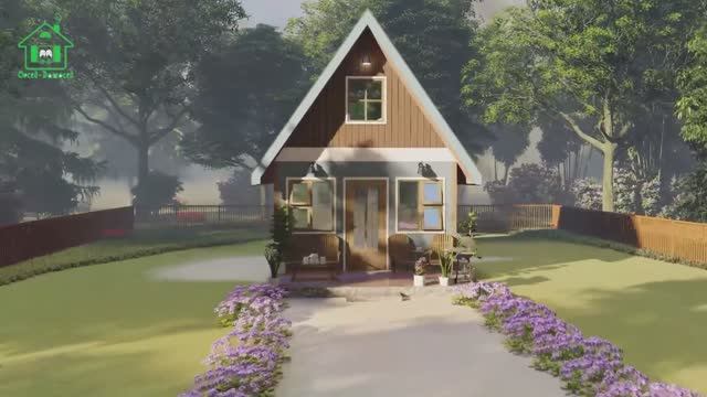 Дом для дачи и сада 4х4 деревянный экскурсия внутри 🏡 Планировка и интерьер 🏘️