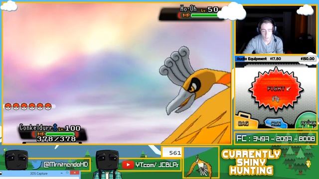 Pokémon ORAS - LIVE SHINY HO-OH After 561 Soft Resets (Twitch Highlight)