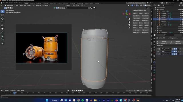 Sci-fi gas tank modeling - 3D Asset Design Timelapse in Blender