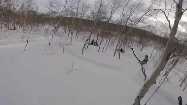 Снегоходный уикенд, Камчатка, Россия. Сильное братство.