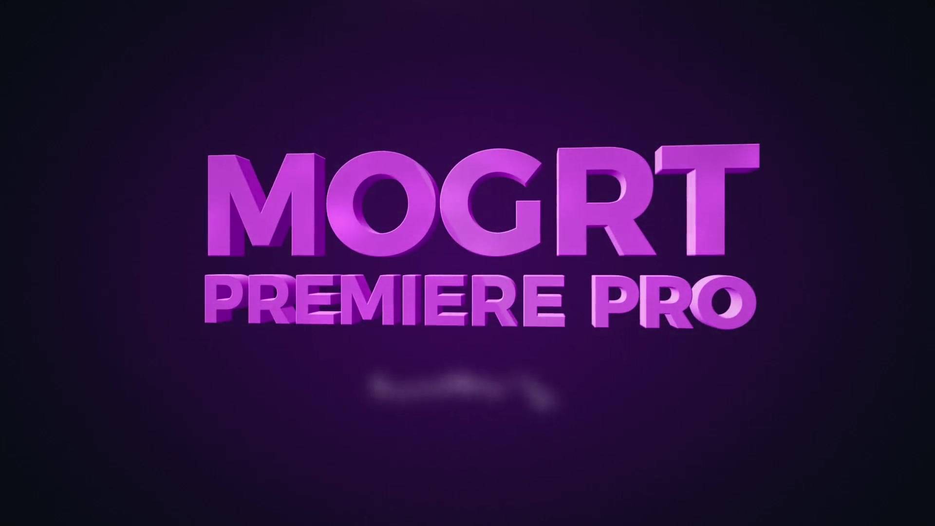 Как создавать шаблон MOGRt для Premiere Pro