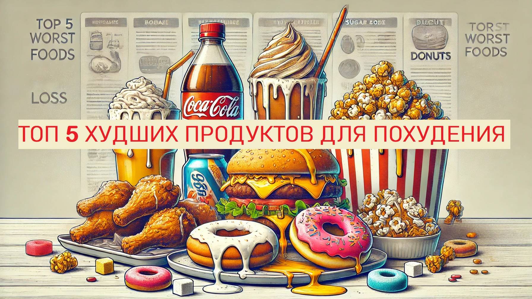 Топ 5 худших продуктов для похудения