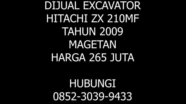 DIJUAL EXCAVATOR HITACHI ZX 210  | FOR SALE USED EXCAVATOR HITACHI ZX 210