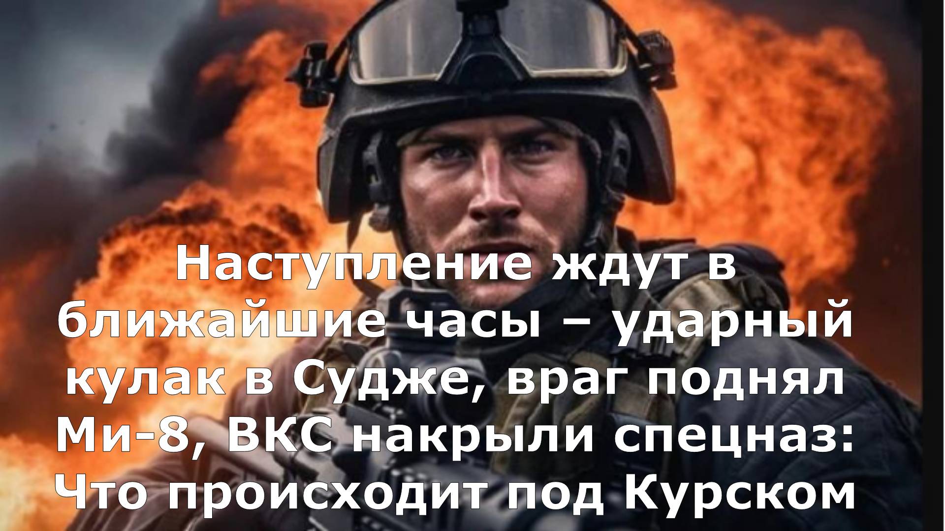 Наступление ждут в ближайшие часы – ударный кулак в Судже, враг поднял Ми-8, ВКС накрыли спецназ: Чт