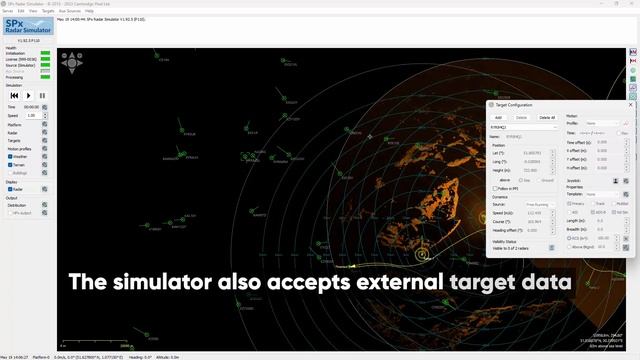 SPx Radar Simulator - software for developing, testing and training with radar-based systems