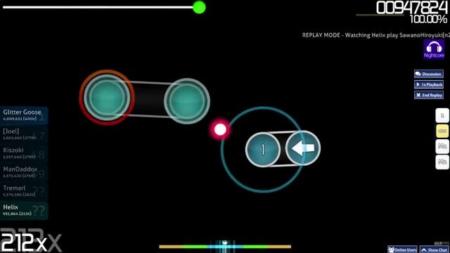 osu! - SawanoHiroyuki[nZk]:mizuki - &Z (TV size) [Cherry Blossom's Insane] +DT 10.3 FC