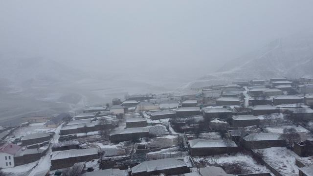 Суровый зимний день в горах Дагестана