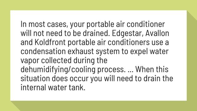 Do you have to put water in a portable air conditioner?