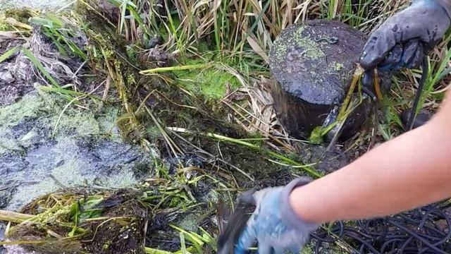 На местной реке зацепили старинную вещь на поисковый магнит. Показываю, как это было весело