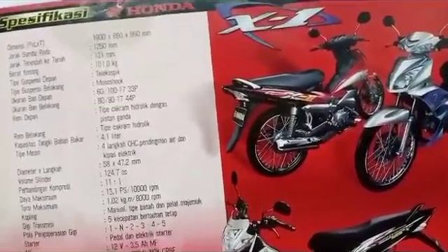 BROSUR KATALOG KAWASAKI NINJA RR KRR 150 ZX CBU,SUZUKI RAIDER,HONDA X-1,SONIC RS,CBR CBU