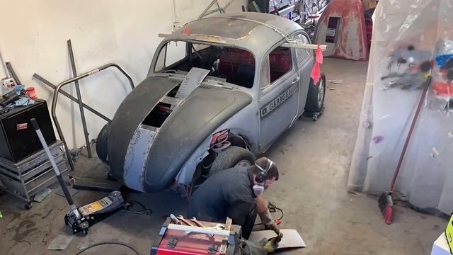 Honda Powered VW BUG gets a WIDE HOOD!  { K24 MR2 Bug}