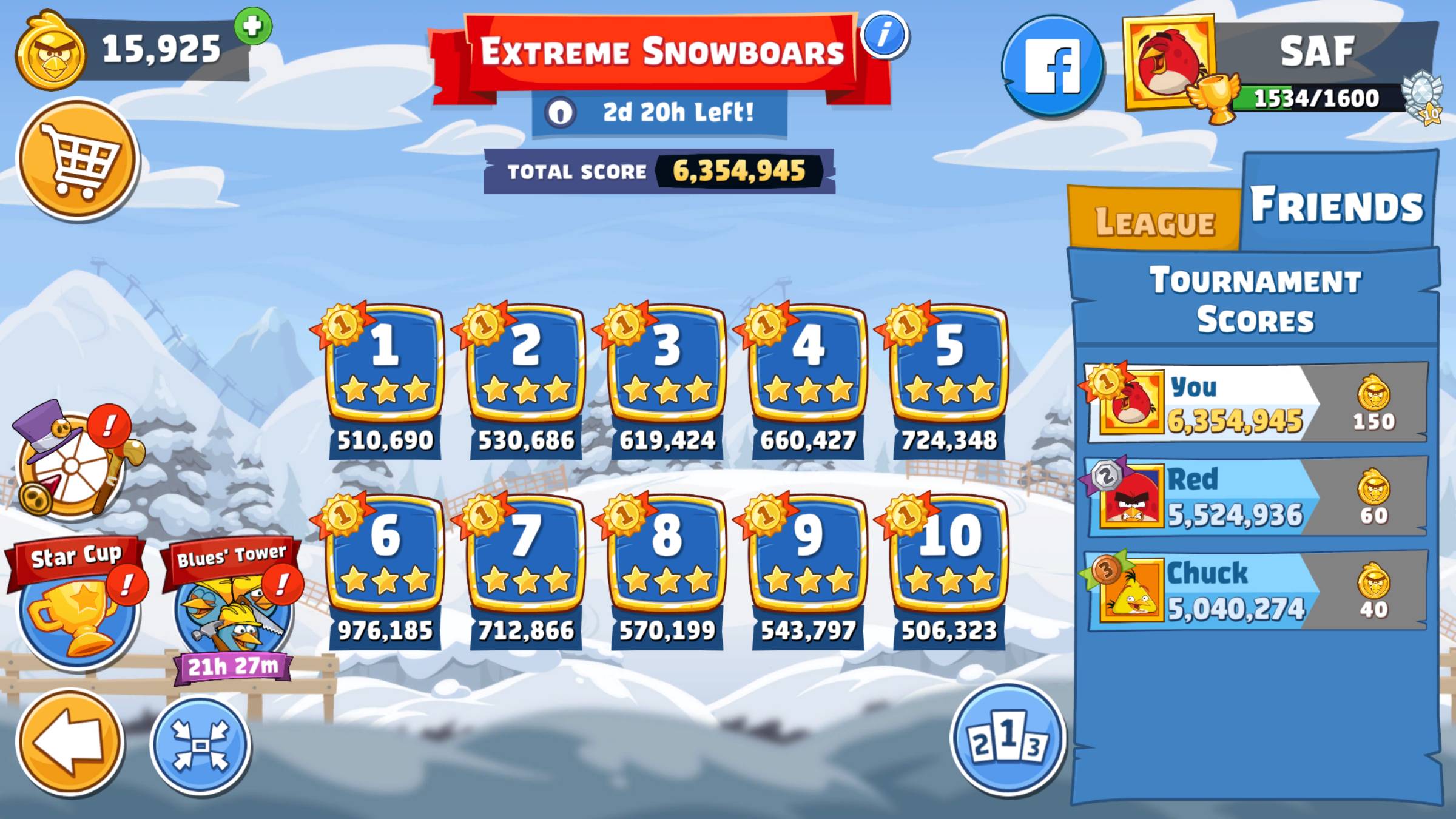 Angry Birds Friends. Extreme Snowboars. Все уровни 3 звезды. Прохождение от SAFa.