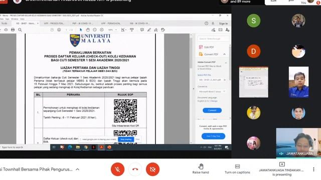 Sesi Townhall Bersama Pihak Pengurusan Dan JTK KK1
