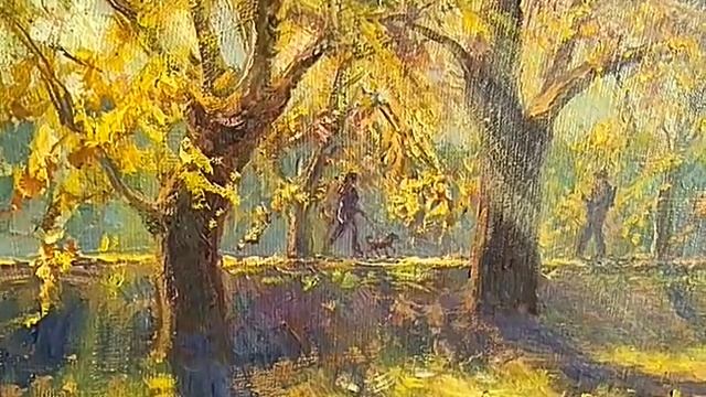 516. Осеннее утро в Терлецком парке 40х70, х.м., 2024
