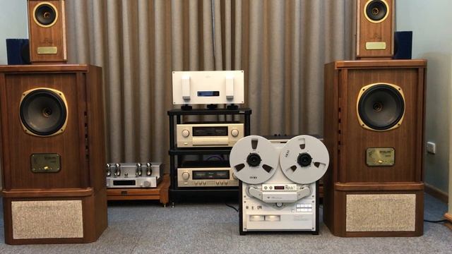 Loa TANNOY Stirling phối ghép Ampli ACCUPHASE E280  đầu băng cối Akai GX747