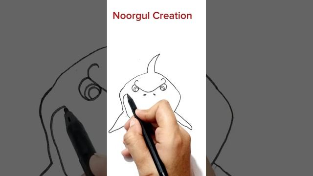 How to draw a shark (water  animal) ||#shorts ||#viral ||#youtubeshorts ||#shortvideo
