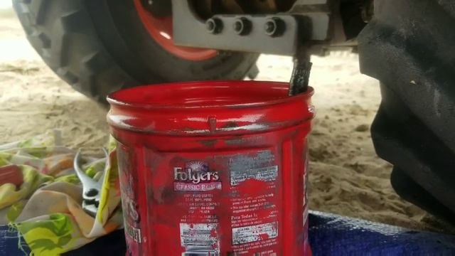 Purging clogged fuel tank on BX tractor. Saving $