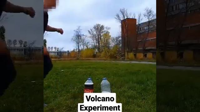Coca Cola Vs Mentos Volcano Eruption Experiment 😱😱😱😱 #shorts #cocacola #mentos #volcano #viral