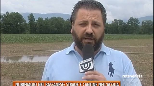 TG BASSANO (giovedì 9 giugno 2016) - NUBIFRAGIO NEL BASSANESE: STRADE E CANTINE NELL’ACQUA