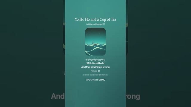 Yo Ho Ho and a Cup of Tea