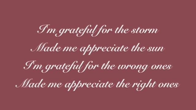 Rita Ora - Grateful LYRICS
